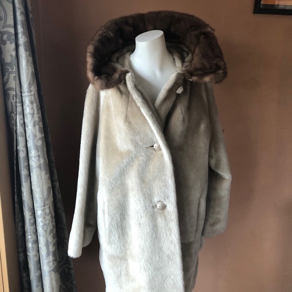 Vintage mink collar union made blonde jacket - Picture 9 of 14